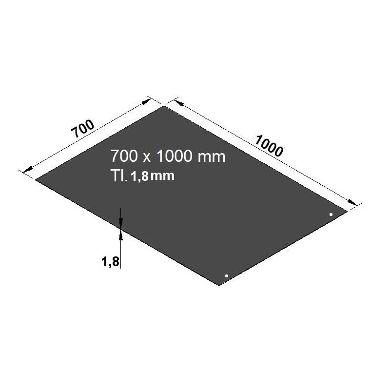 Plech pod kamna typ F4, 700 x 1000 mm