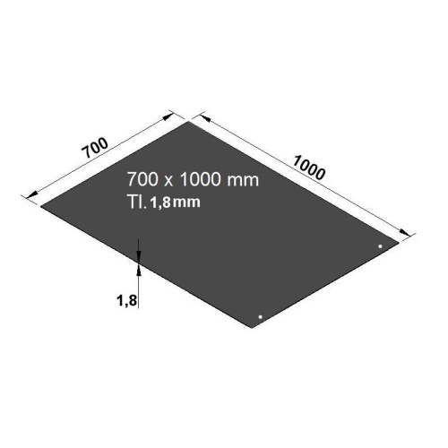 Plech pod kamna typ F4, 700 x 1000 mm