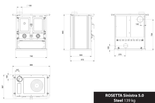 LA NORDICA krbová kamna Rosetta SX.16 Steel