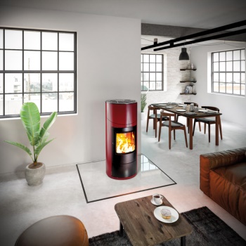 HAAS+SOHN peletová kamna HSP 7 II Grande RLU De Luxe vč. WLAN, červená