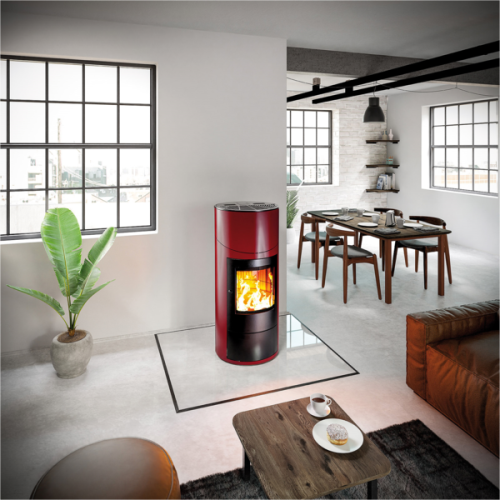 HAAS+SOHN peletová kamna HSP 7 II Grande RLU De Luxe vč. WLAN, červená
