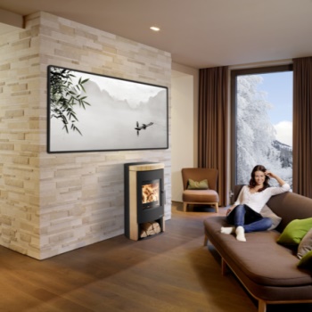 HAAS+SOHN krbová kamna Madeira, černá/woodstone prestige