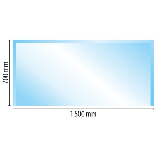 Sklo pod kamna typ F7, 1500 x 700 x 6 mm