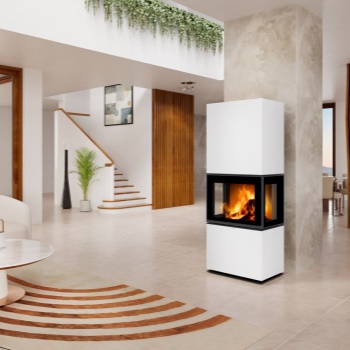 ROMOTOP designový akumulační krb LERA C GH keramika - Silver
