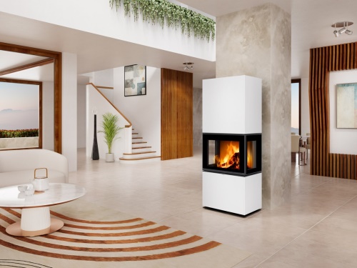 ROMOTOP designový akumulační krb LERA C GH keramika - Silver