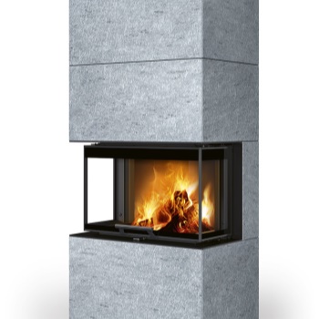 ROMOTOP designový akumulační krb s výsuvnými dvířky CARA C kámen