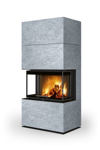 ROMOTOP designový akumulační krb s výsuvnými dvířky CARA C kámen