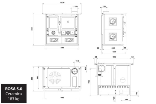 LA NORDICA krbová kamna Rosa Ceramica