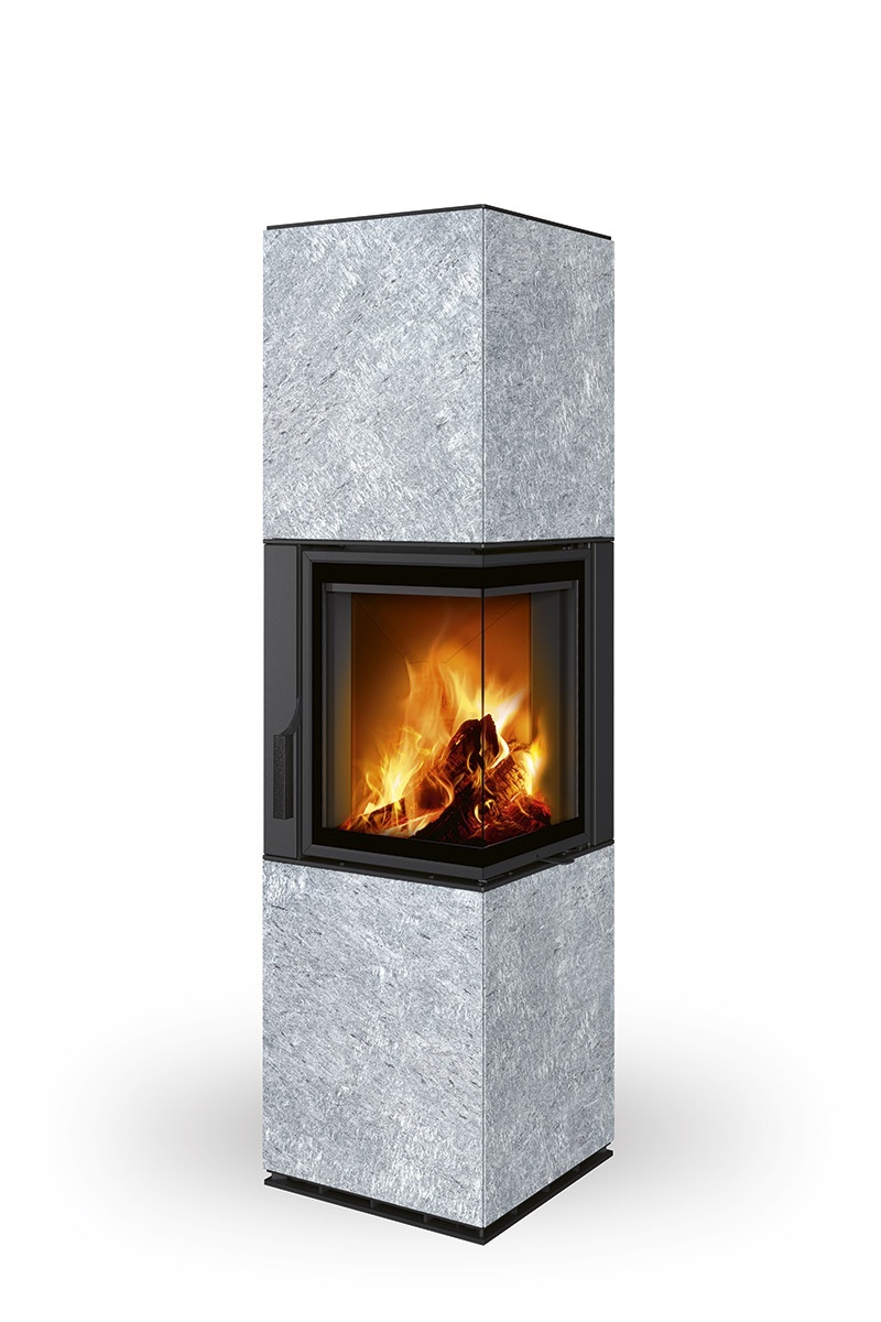 ROMOTOP designový rohový akumulační krb HARMONY R/L HA kámen