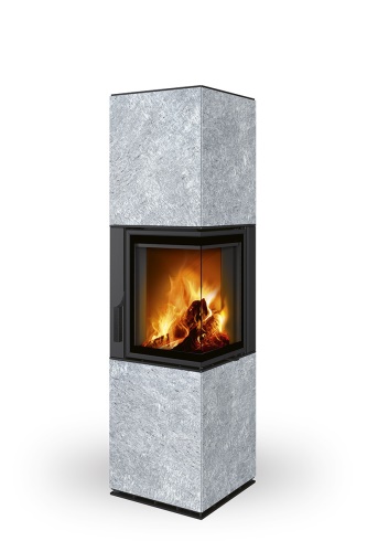 ROMOTOP designový rohový akumulační krb HARMONY R/L HA kámen