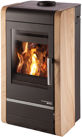 HAAS+SOHN krbová kamna Avesta, černá/woodstone Prestige