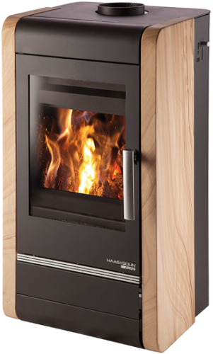 HAAS+SOHN krbová kamna Avesta, černá/woodstone Prestige