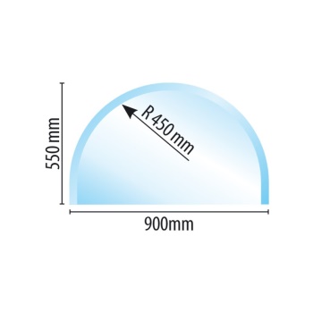 Sklo pod kamna typ N1, 900 x 550 x 6 mm