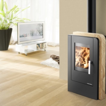 HAAS+SOHN krbová kamna Nordby, černá/woodstone prestige
