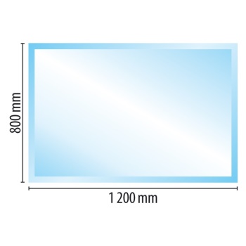 Sklo pod kamna typ F6, 1200 x 800 x 6 mm