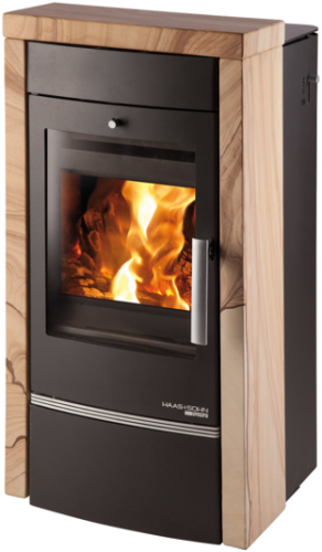 HAAS+SOHN kbrová kamna Visby II s výměníkem, černá/Woodstone Prestige