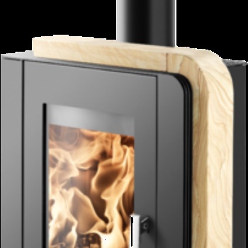 HAAS+SOHN krbová kamna Nordby, černá/woodstone prestige
