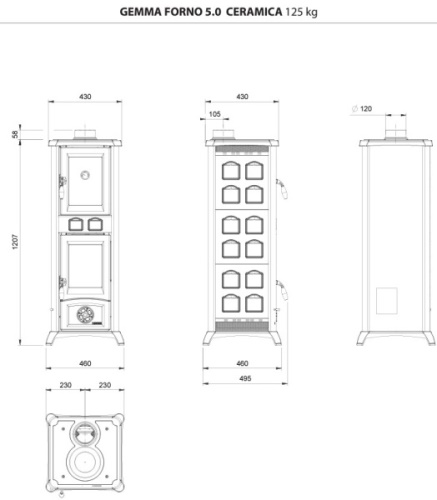 LA NORDICA krbová kamna Gemma Forno.165