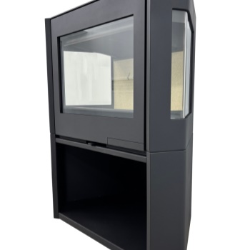 WANDERS krbová kamna Black Sapphire s dřevníkem