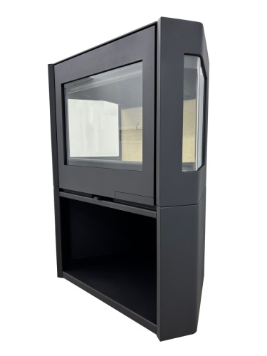 WANDERS krbová kamna Black Sapphire s dřevníkem
