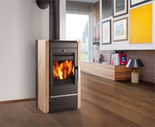 HAAS+SOHN krbová kamna Avesta II s výměníkem, černá/Woodstone Prestige