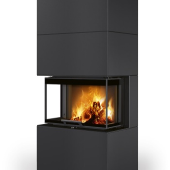 ROMOTOP designový akumulační krb s výsuvnými dvířky CARA C plech