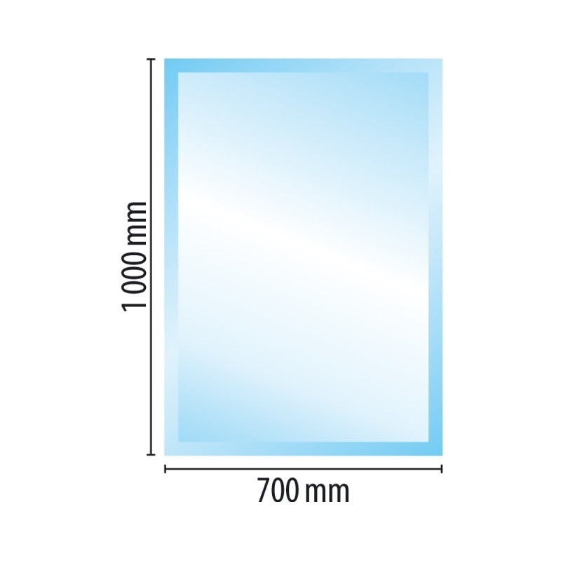 Sklo pod kamna typ F4, 1000 x 700 x 6 mm