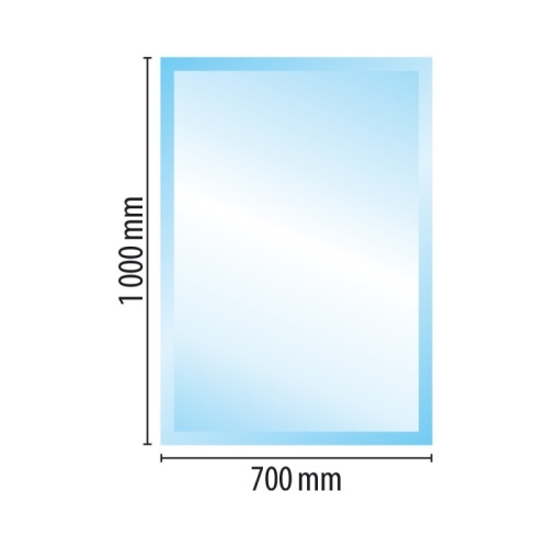 Sklo pod kamna typ F4, 1000 x 700 x 6 mm