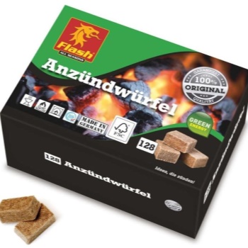 Podpalovací kostky FLASH Wood & Wax 128 ks
