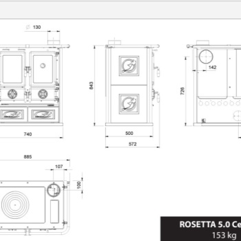 LA NORDICA krbová kamna Rosetta.16 Ceramica