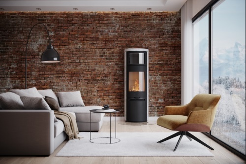 HETA krbová kamna Scan-Line 900B boční prosklení - obklad mastek / pískovec / vápenec