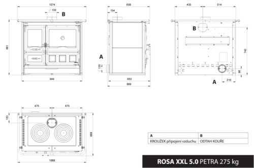 LA NORDICA krbová kamna Rosa XXL.16 Petra