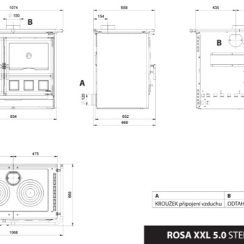 LA NORDICA sporáková kamna Rosa XXL.16 Steel s troubou