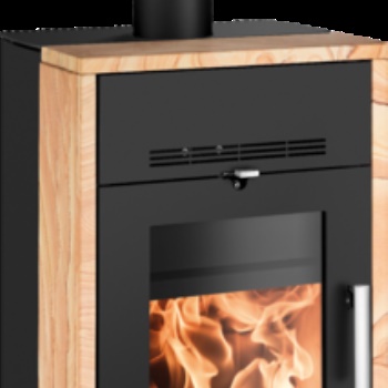 HAAS+SOHN krbová kamna Farum s výměníkem, černá/woodstone prestige