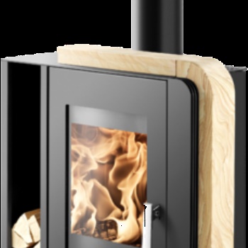 HAAS+SOHN krbová kamna Nordby, černá/woodstone prestige