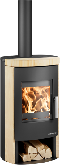 HAAS+SOHN krbová kamna Madeira, černá/woodstone prestige