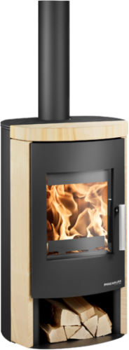 HAAS+SOHN krbová kamna Madeira, černá/woodstone prestige