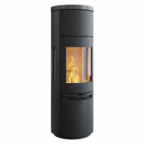 HETA krbová kamna Scan-Line 900S boční prosklení - obklad mastek / vápenec / pískovec BlackWood