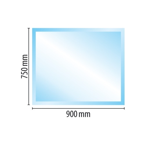 Sklo pod kamna typ F8, 900 x 750 x 6 mm