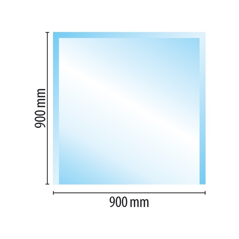 Sklo pod kamna typ E3, 900 x 900 x 6 mm