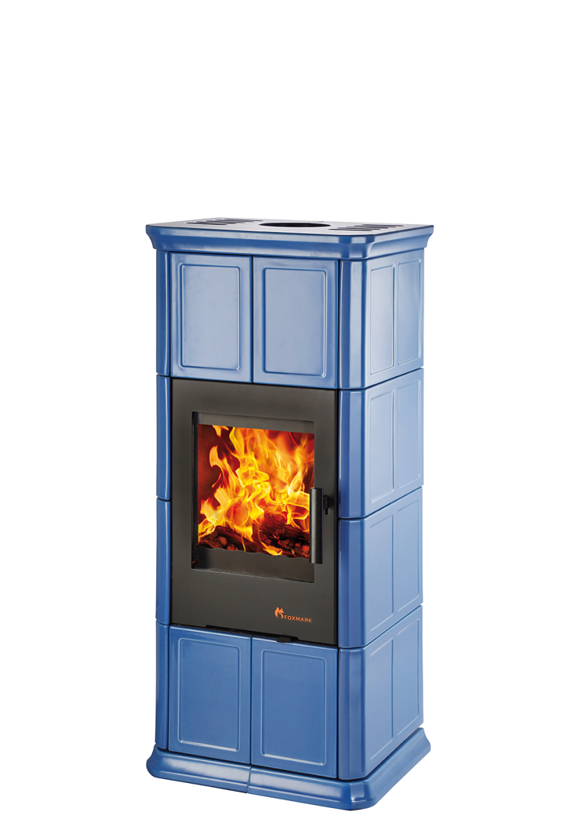 ALOPE ceramic blue L, černá, kachle hladká modrá, s římsou