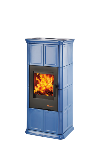 ALOPE ceramic blue L, černá, kachle hladká modrá, s římsou