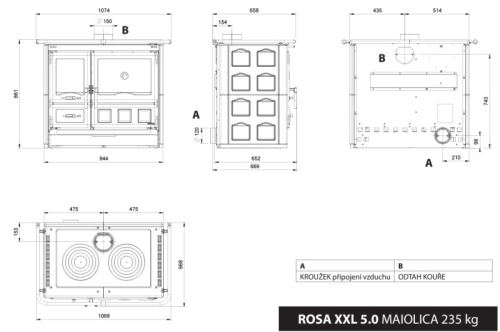 LA NORDICA krbová kamna Rosa XXL.16 Maiolica
