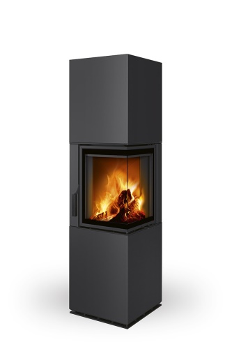 ROMOTOP designový rohový akumulační krb HARMONY R/L HA plech