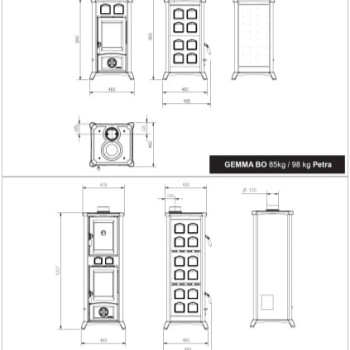 LA NORDICA krbová kamna Gemma Lean Ceramica