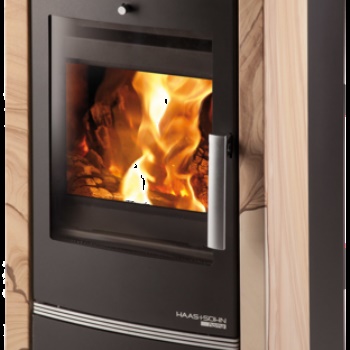 HAAS+SOHN kbrová kamna Visby II s výměníkem, černá/Woodstone Prestige